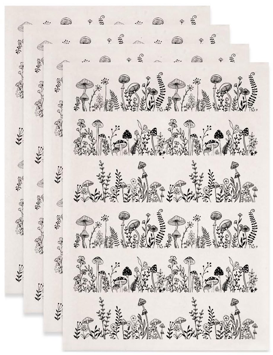 Dailygoods - Transferpapier voor Keramiek en Handwerk, Set van 4