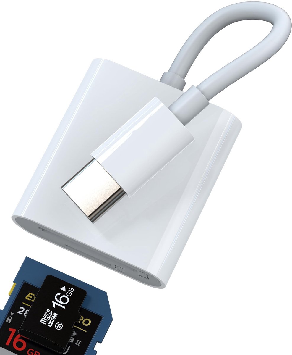 Dailygoods - Cosensi - USB-C SD-kaartlezer 2-in-1 voor Gegevensoverdracht