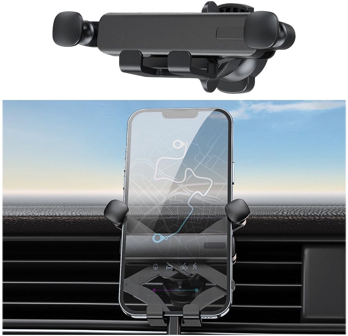 Dailygoods - Universele Telefoonhouder voor Auto met Antischudfunctie