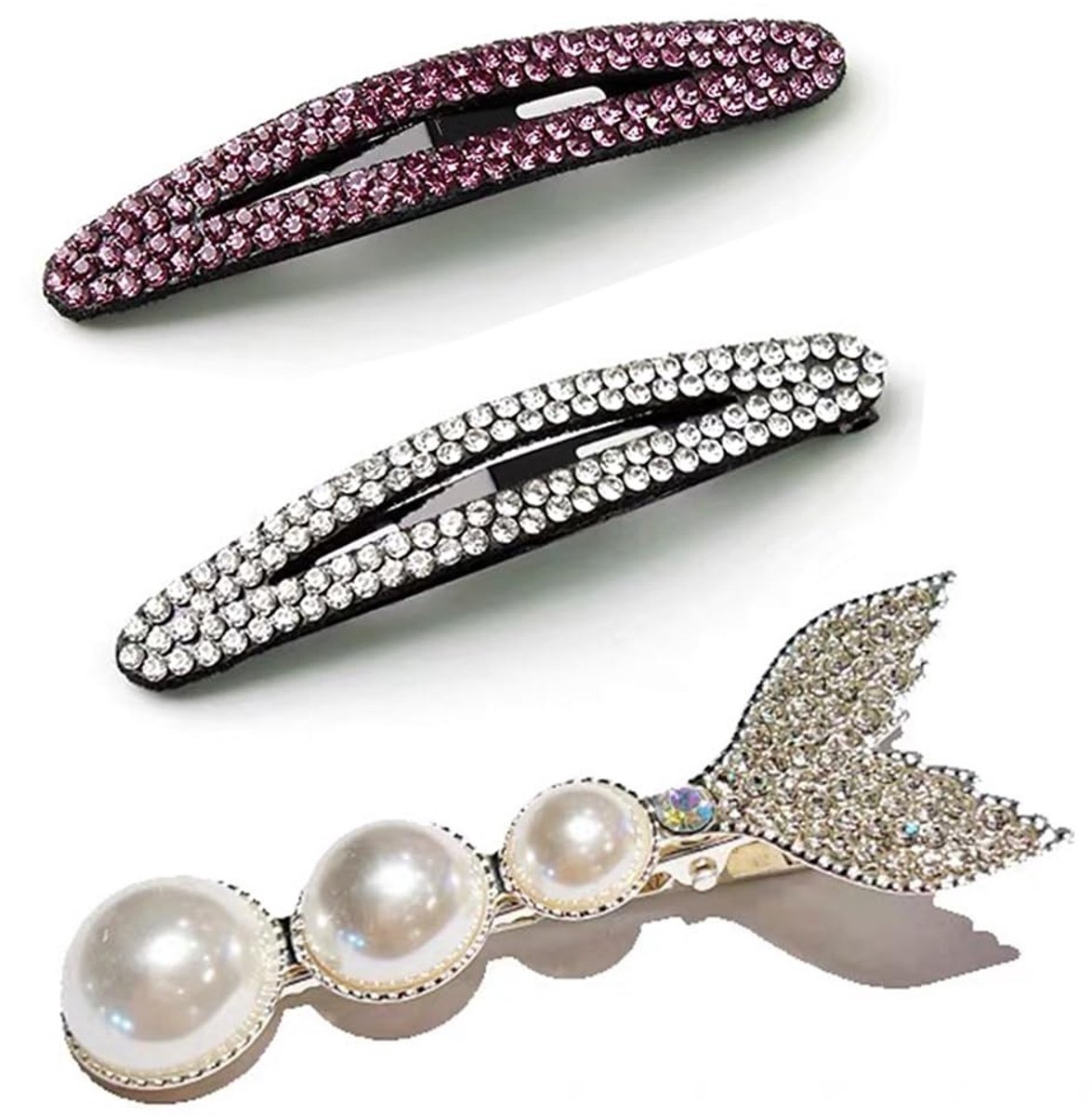 Dailygoods - Set van 5 Elegante Strass Haarspelden voor Vrouwen