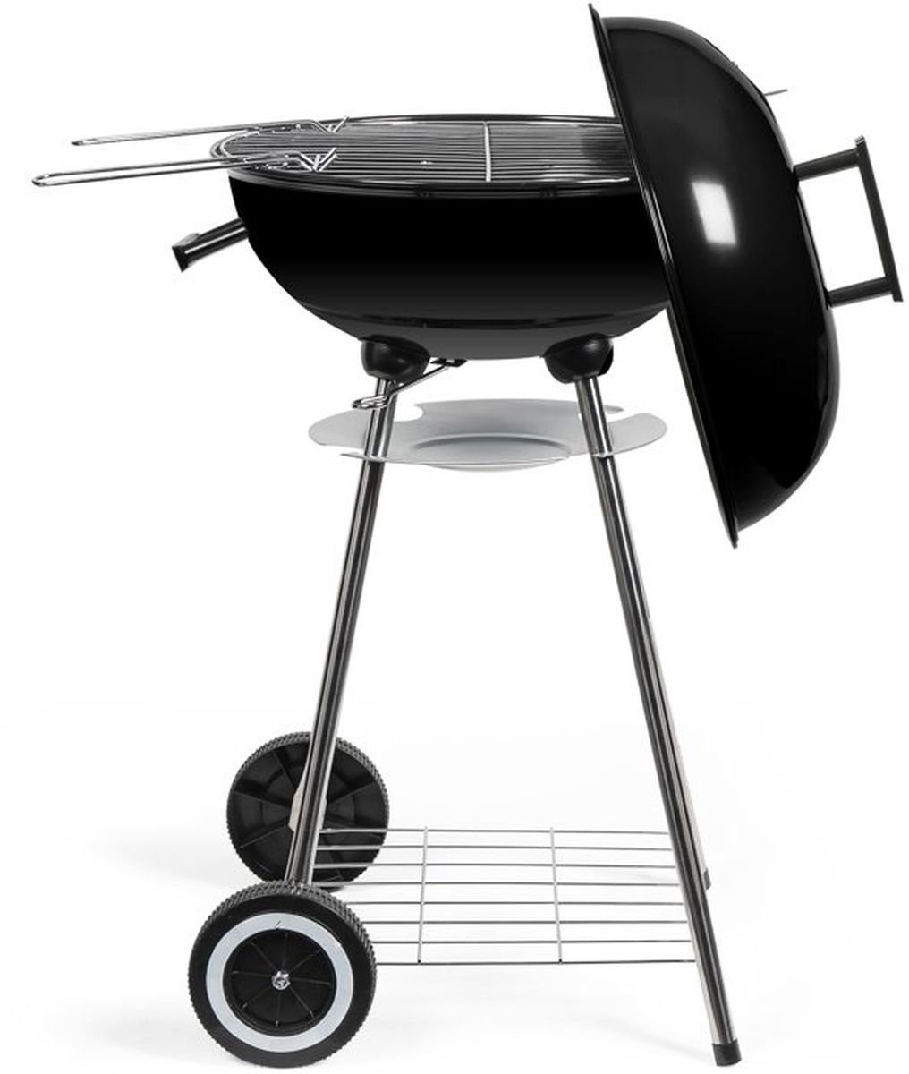 Houtskoolbarbecue - LIVOO - DOC172N - Kookoppervlak Ø 41 cm - Verchroomd stalen grillrooster - Geëmailleerde stalen kom en deksel
