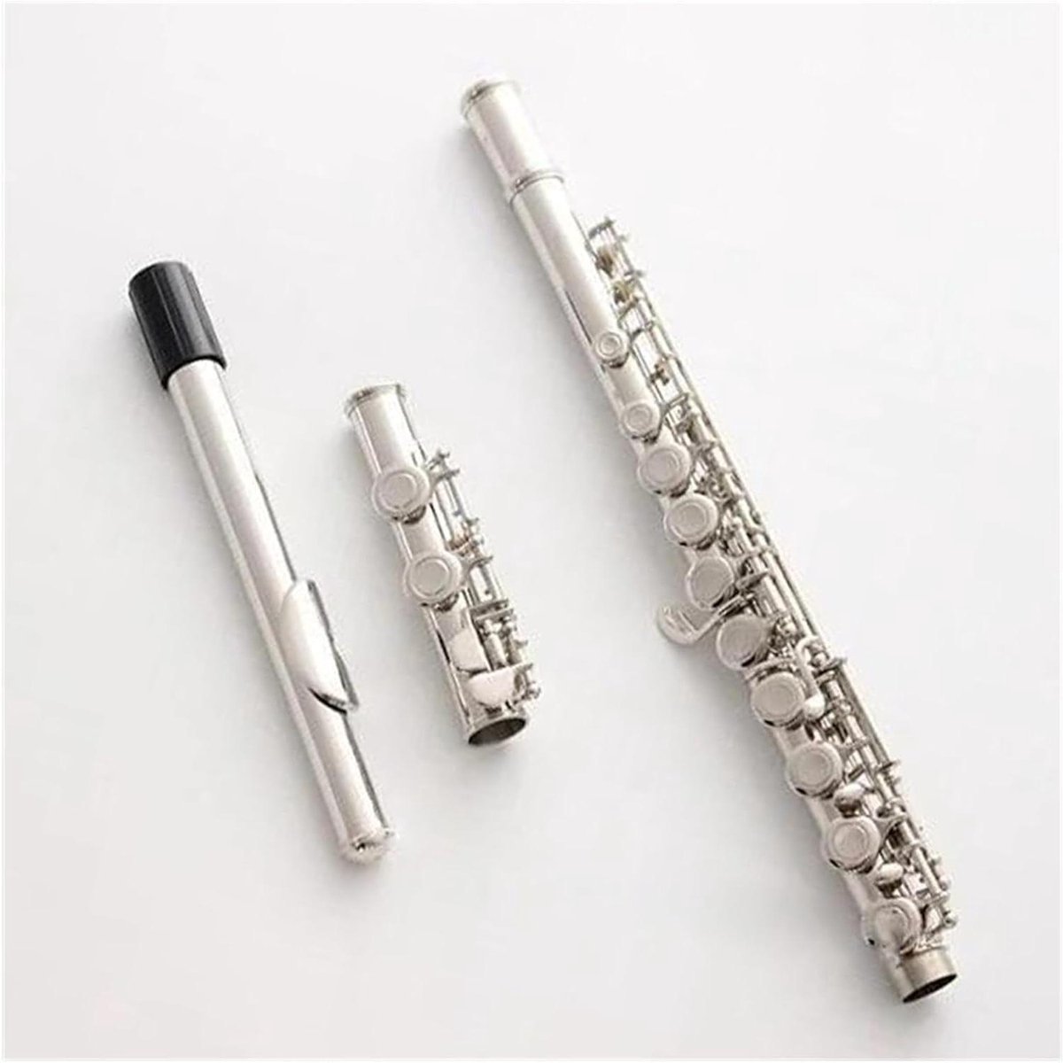 Dwarsfluit Set - Muziek Instrument - Muziek Maken - 16 Gesloten Gaten - 45 cm Pakket - Zilver