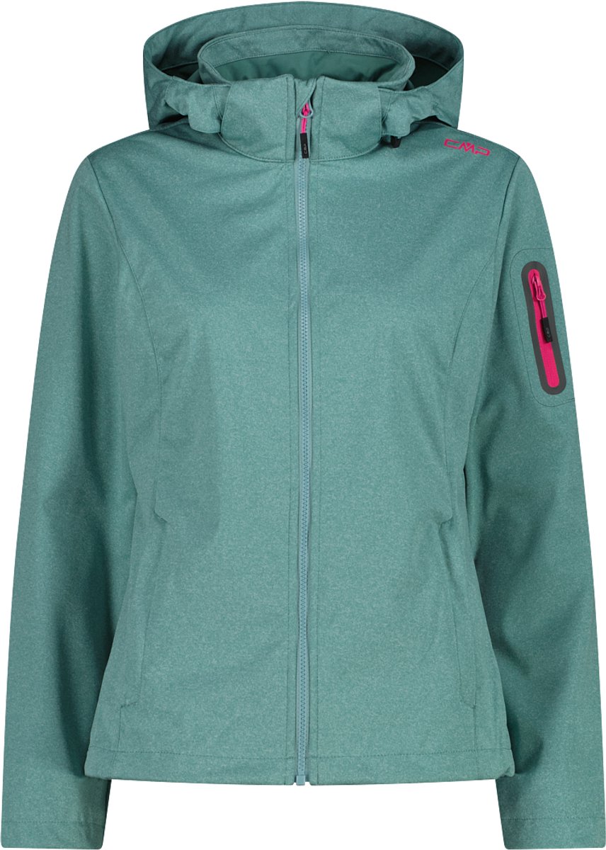 Cmp 39a5016m Light Softshelljack Vrouw Agave Mel.