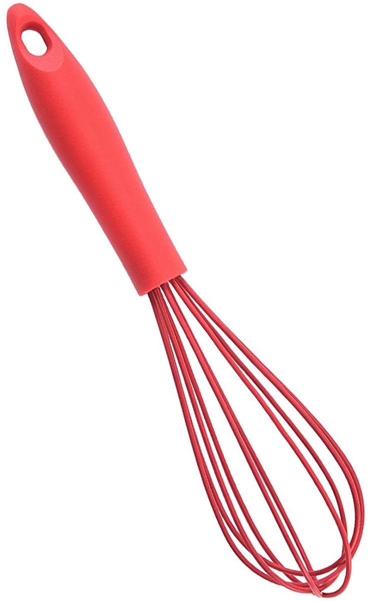 Keuken Eierklopper - Handgarde Mixer - Snel Mengbereiding - Siliconen Materiaal - 27 Centimeter - Rood