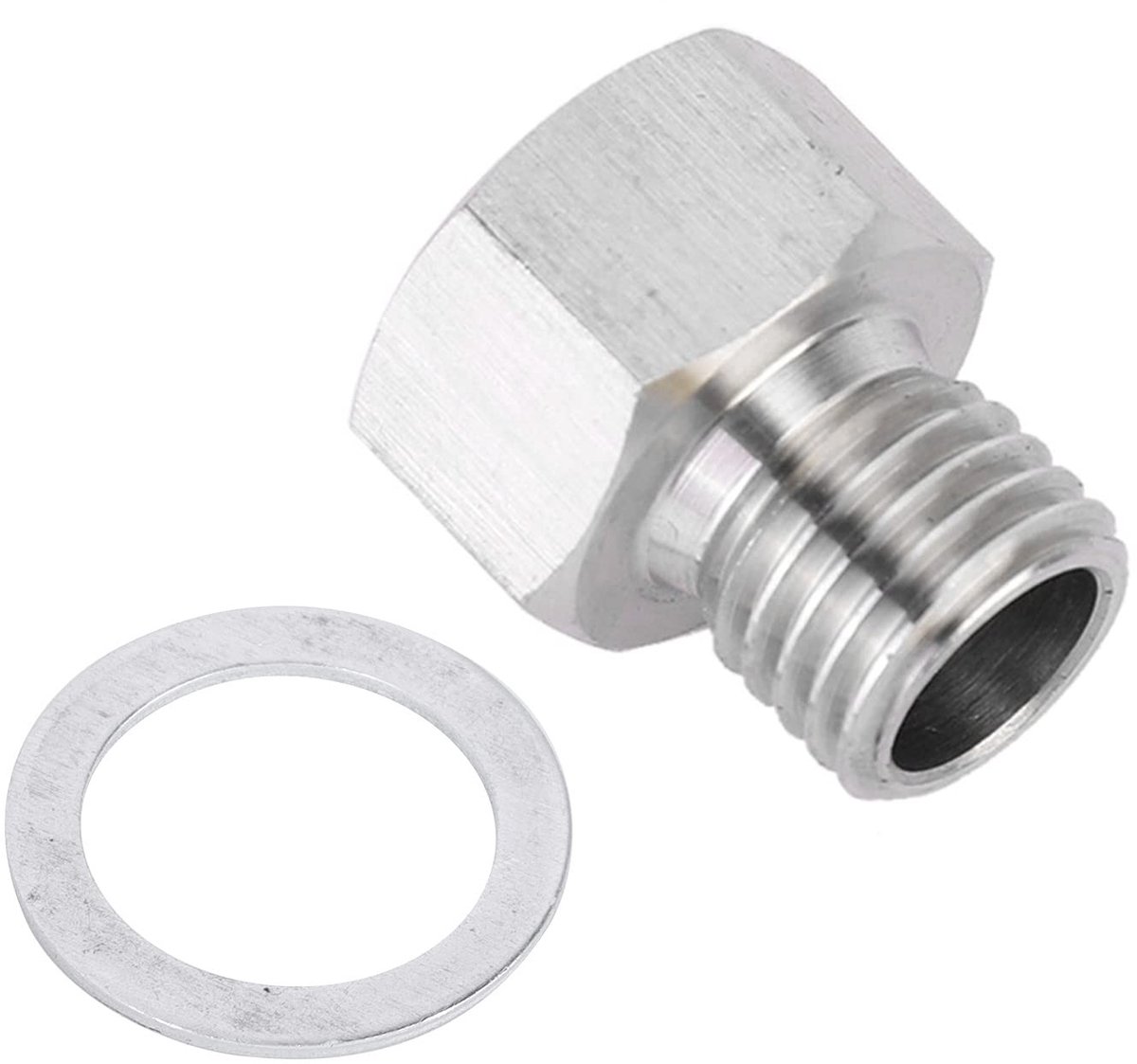 Dailygoods - Dailygoody - Fitting Adapter 1/8 Inch Vrouwelijk Naar Metrisch M12X1.5 Mannelijk - Voor Auto En Industriële Toepassingen - Hoogwaardige Kwaliteit -...