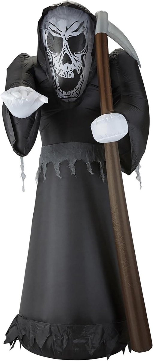 Opblaasbare Figuur - Decoratie met licht - Halloween Versieren - Zelfopblazend - 122 cm - Zwart