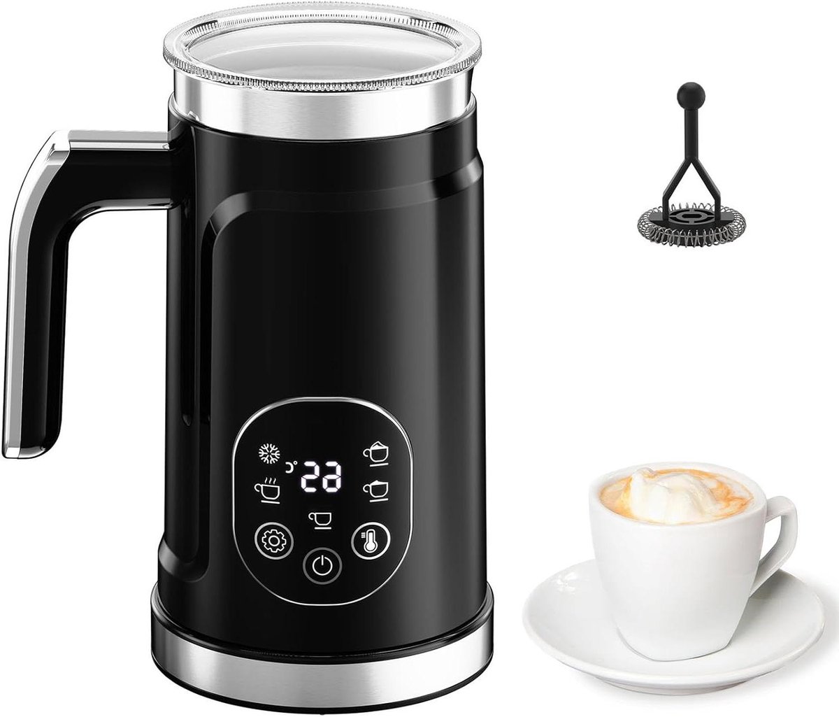 Melkschuimer - Melkopschuimer - Koffie Bereiden - Digitale Touchscreen - 300 ml - Wit