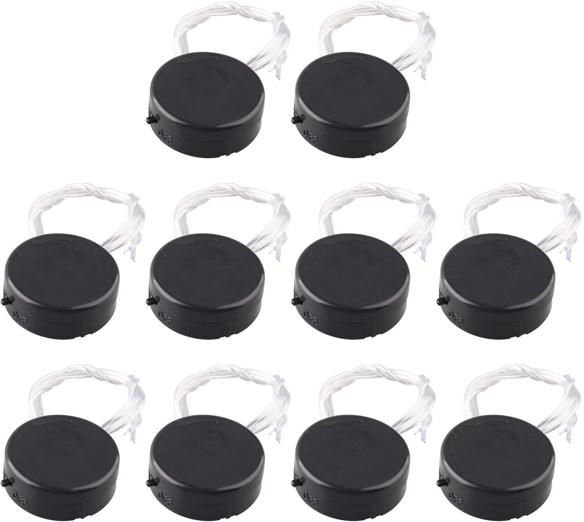 Dailygoods - 10 Stuks CR2032 Knoopbatterij Houder met Deksel