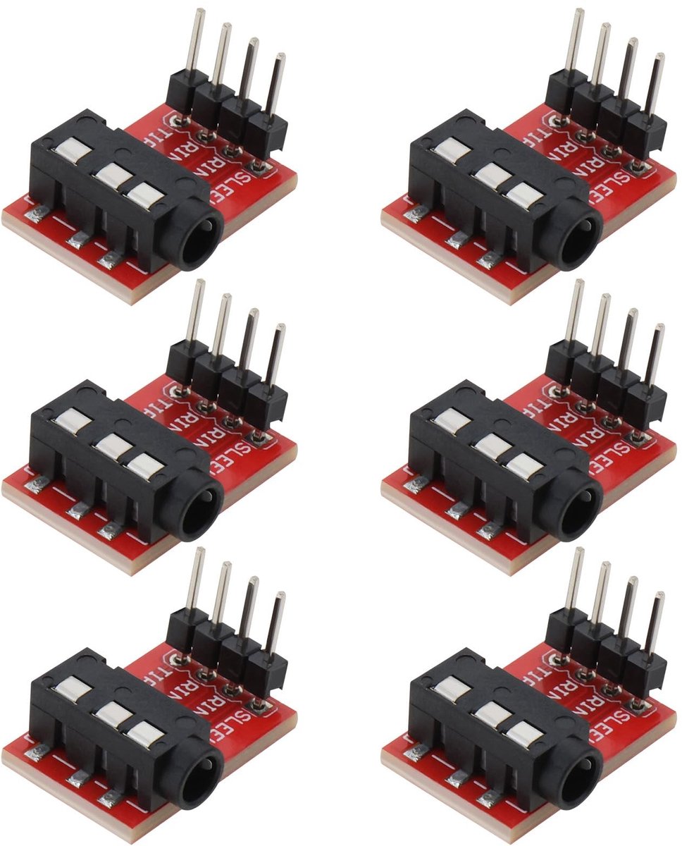 Dailygoods - 6 Stuks 3.5mm Audio Jack Breakout Board Module