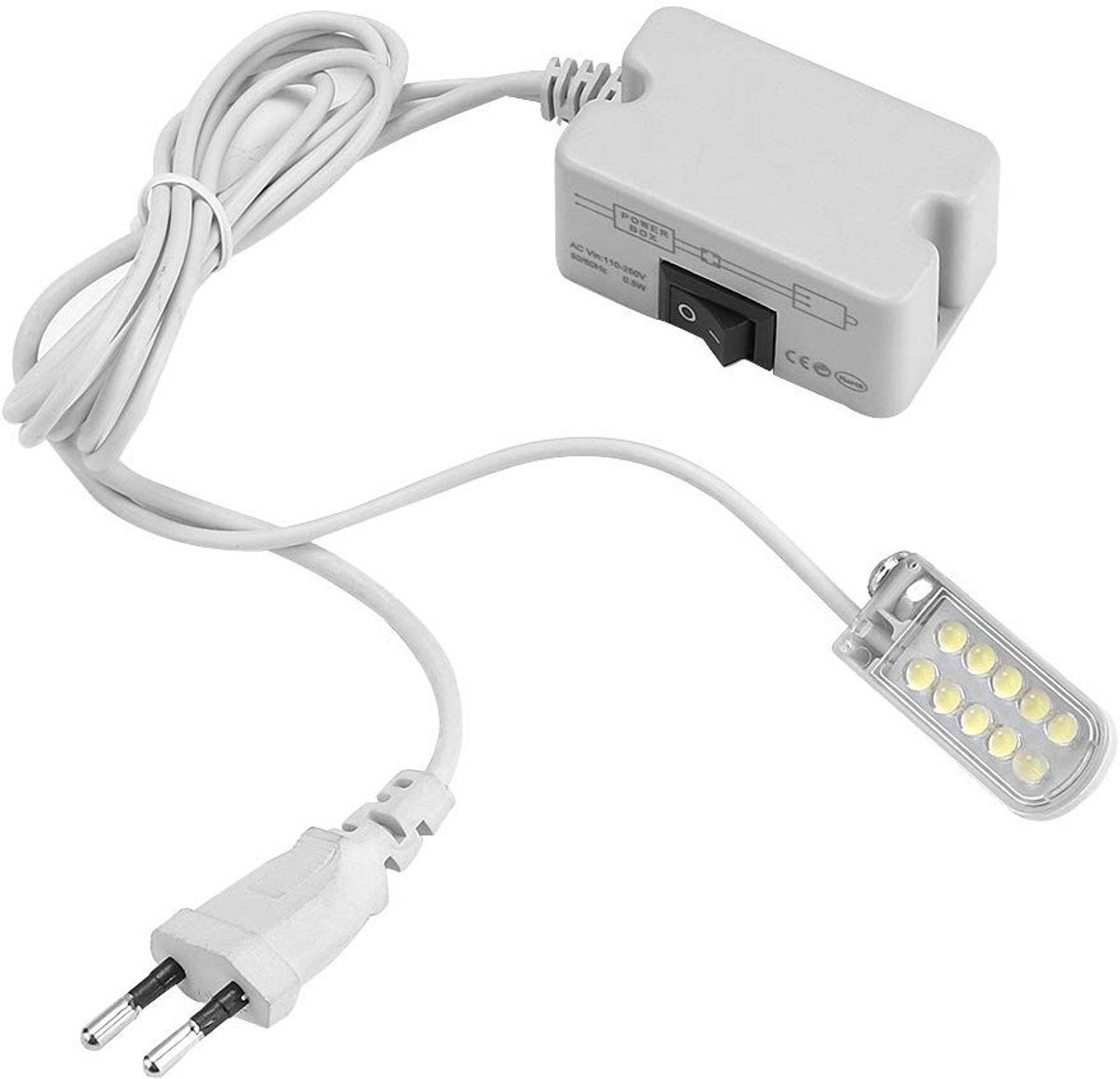 Dailygoods - LED Zwanenhalslamp met Magnetische Voet voor Naaimachines