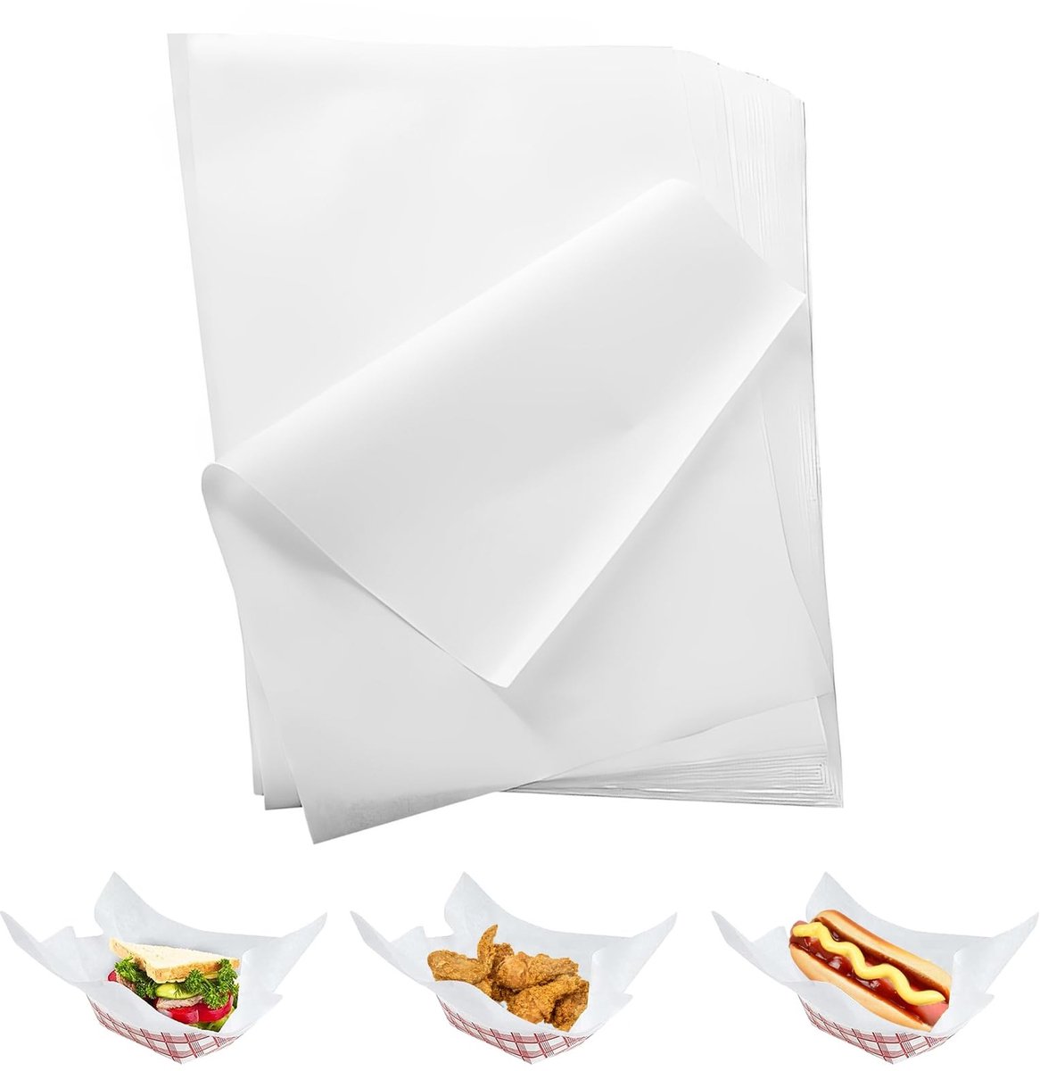 Dailygoods - 500 Vellen Boterbroodpapier 28 x 38 cm, Waterdicht en Oliebestendig