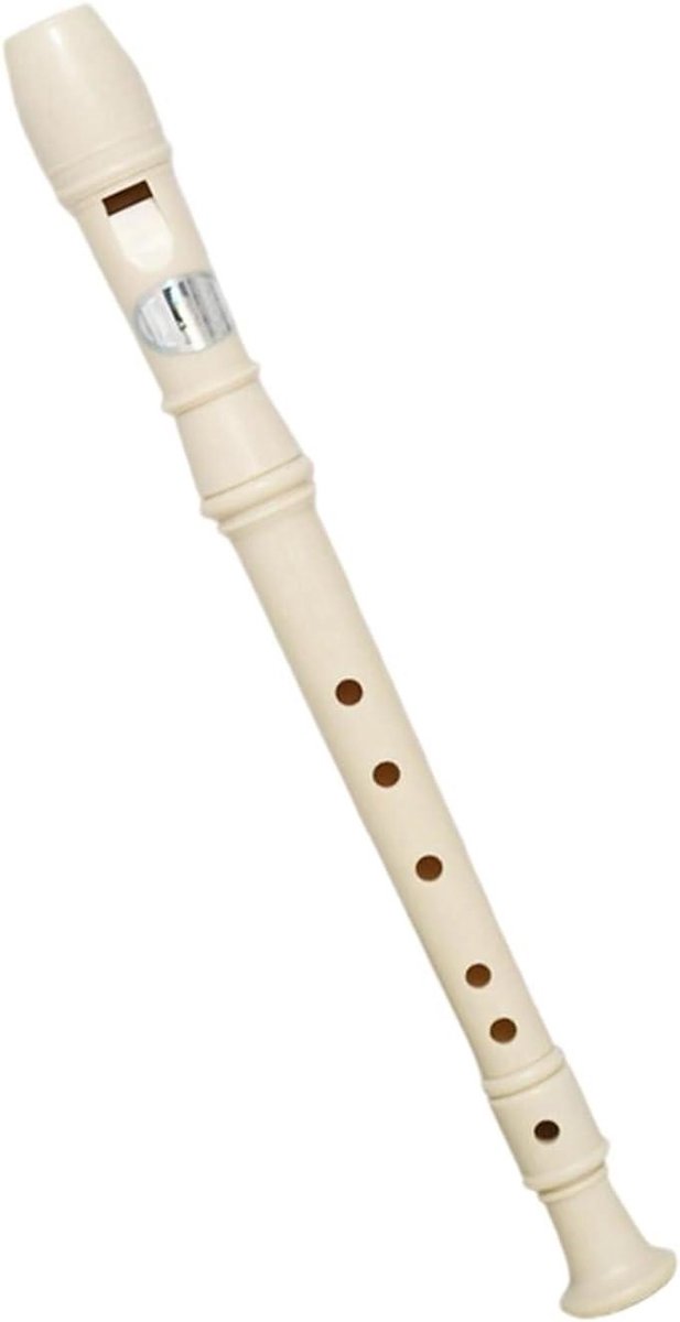 Sopraanblokfluit - Muziek instrument - Muziek leren spelen - Duitse vingerzetting - 325 cm - Wit