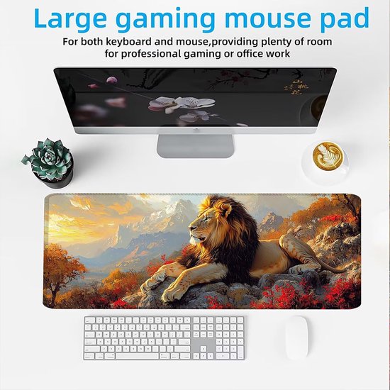 XXL Muismat - Bureaumat Gaming - Verbeteren Snelheid - Glad Lycra Oppervlak - 600 x 300 mm - Meerkleurig — afbeelding 4