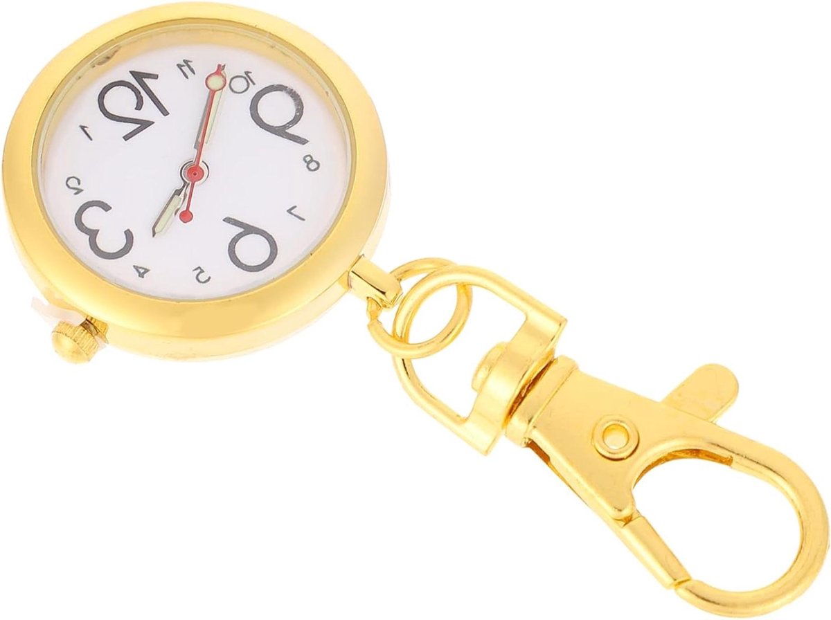 Verpleegstershorloge Broche - Zakhorloge Ketting - Tijd Aflezen - Creatieve Vorm - 6.8 x 2.8 cm - Zilverkleurig