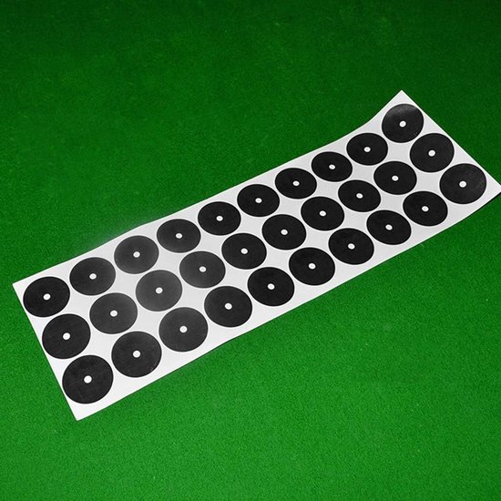 Pooltafel Markers - Biljart Stickers - Positie Markeren - Dubbele Maten - 126 Stuks - Zwart — afbeelding 3