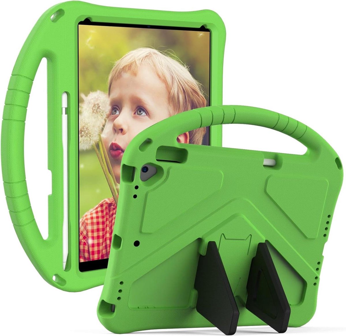 Kindvriendelijke Tablethoes - Beschermhoes Tablet - Valbescherming Kinderen - Schokabsorberend EVA Schuim - Voor iPad 10.2 - Groen