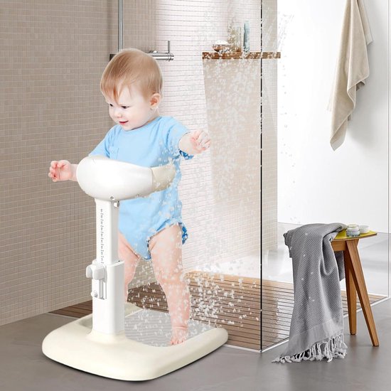 Baby Douche Standaard - Badondersteuning Peutertjes - Veilig Baden - Ergonomische Stabiliteit - 49 x 42 x 16 cm - Kaki — afbeelding 3