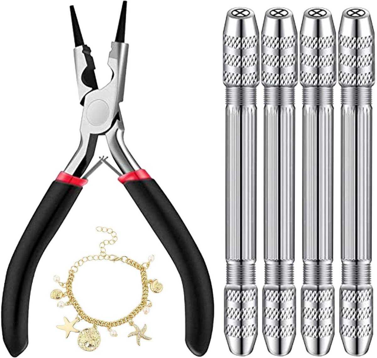 Puntbektang - Sieraden Tang - Sieraden Maken - Precisie Grip - 12.5 cm - Zwart