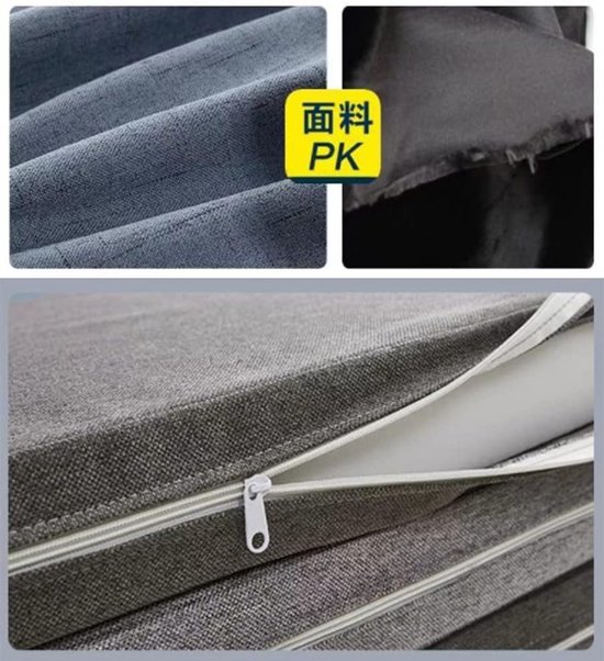 Opvouwbaar Matras - Z-Bed Gastenmatras - Comfortabel Slapen - Ingebouwd Kussen - Drie Dikte Opties - Blauw — afbeelding 4