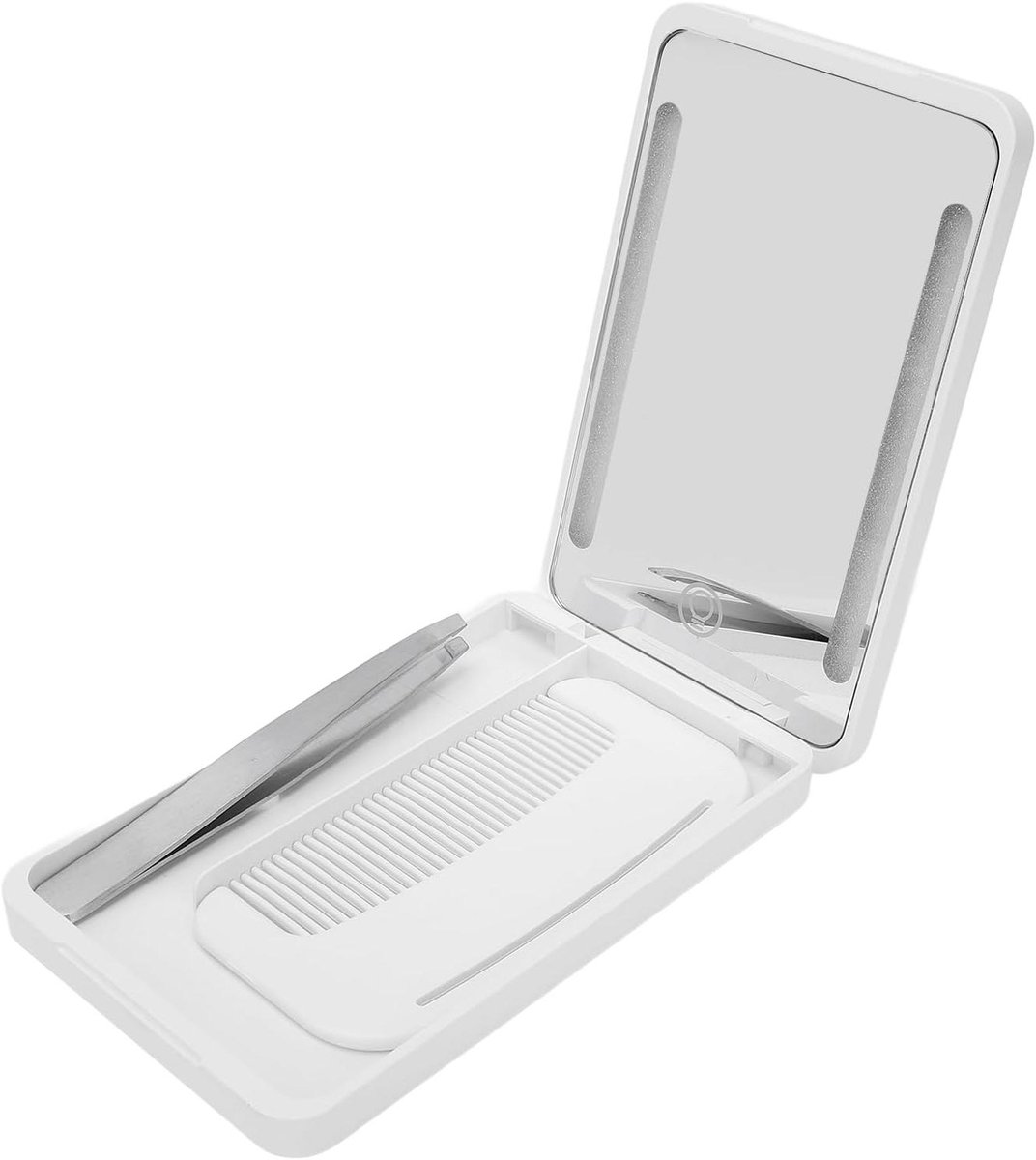 Make-up Spiegel - Zakspiegel LED - Make-up Aanbrengen - Met Verlichting - 14 x 8 cm - Zwart