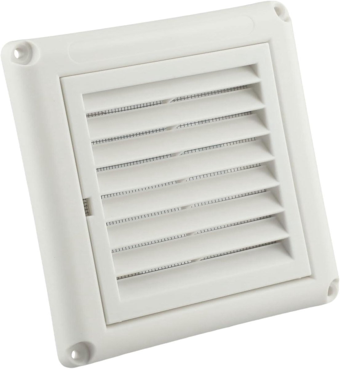 Droger Vent Cover - Buitenmuur Rooster - Efficiënte Ventilatie - Met Gaasscherm - 4 Inch - Wit