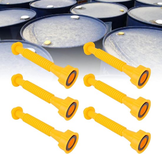 Vervangingsset Gasblikjes - Tuit Set - Veilig Tanken - Lekvrij Ontwerp - 6 Sets - Zwart — afbeelding 3