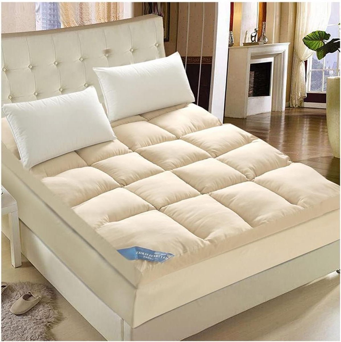 Japanse Vloermatras - Dikke Futon - Comfortabel Slapen - Ergonomisch Ontwerp - 200x220cm - Camel