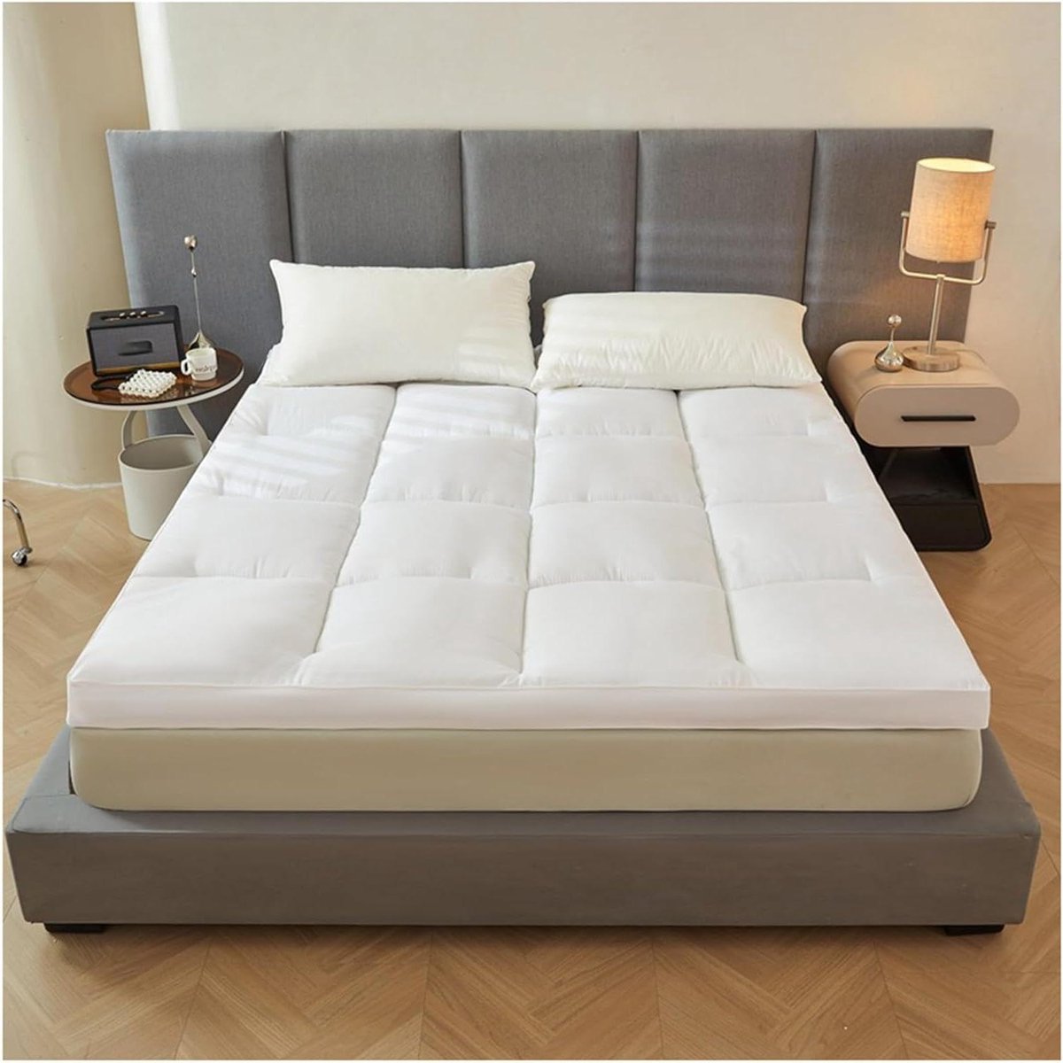 Japanse Futon Matras - Vloer Slaapmat - Comfortabel Slapen - Oprolbaar Opbergontwerp - 200x220cm - Wit
