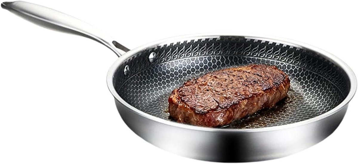 Koekenpan Antiaanbak - Honingraat Pan - Dagelijks Koken - Krasbestendige Buitenkant - 24 cm of 28 cm - Meerkleurig