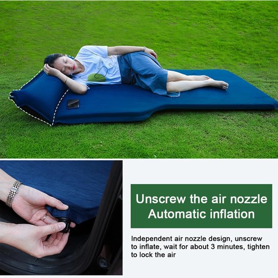 Inflatable Car Mattress - Slaapmat Auto - Reizen en Kamperen - Automatische Inflatie - Universeel - Grijs — afbeelding 2