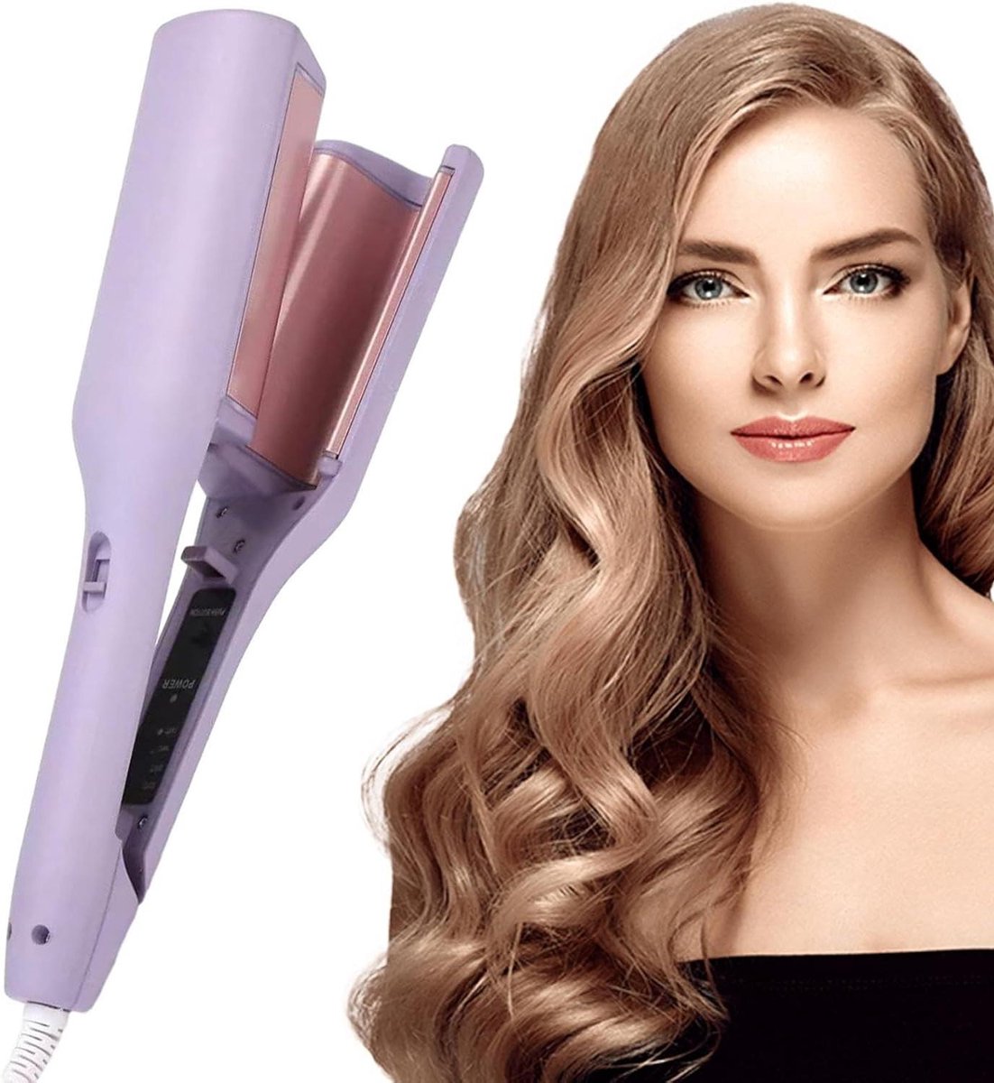 Haarkrimptang - Haarstyler Krultang - Dagelijkse Haarstyling - Temperatuur Instelbaar - 32 mm - Zwart