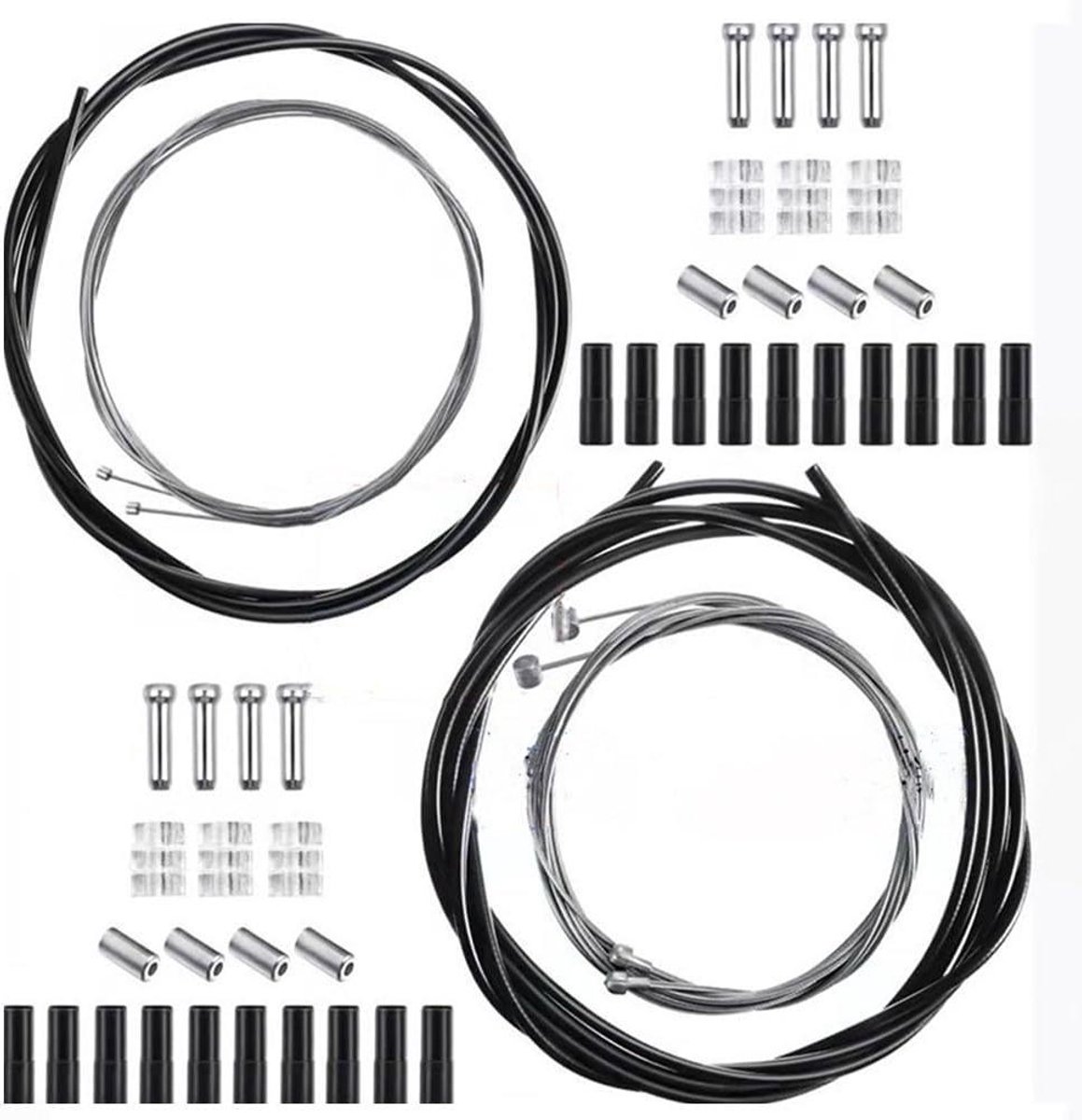 Fiets Kabelset - Rem en Schakel - Racefiets Onderhoud - Complete Set - 2.5 Meter - Zwart