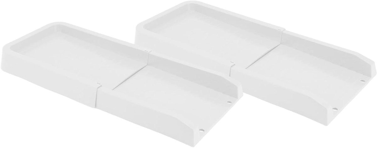 Regenpijp Verlengstuk - Spatblok Afvoer - Wateroverlast Voorkomen - Weerbestendig PP Materiaal - 2 Stuks 60cm - Wit