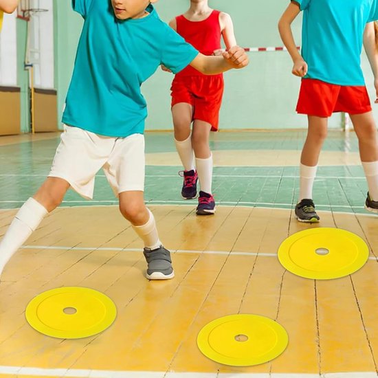 Voetbal Markeerschijven - Trainingsschijven - Sport Training - Levendige Zichtbaarheid - 15 Centimeter - Geel — afbeelding 2