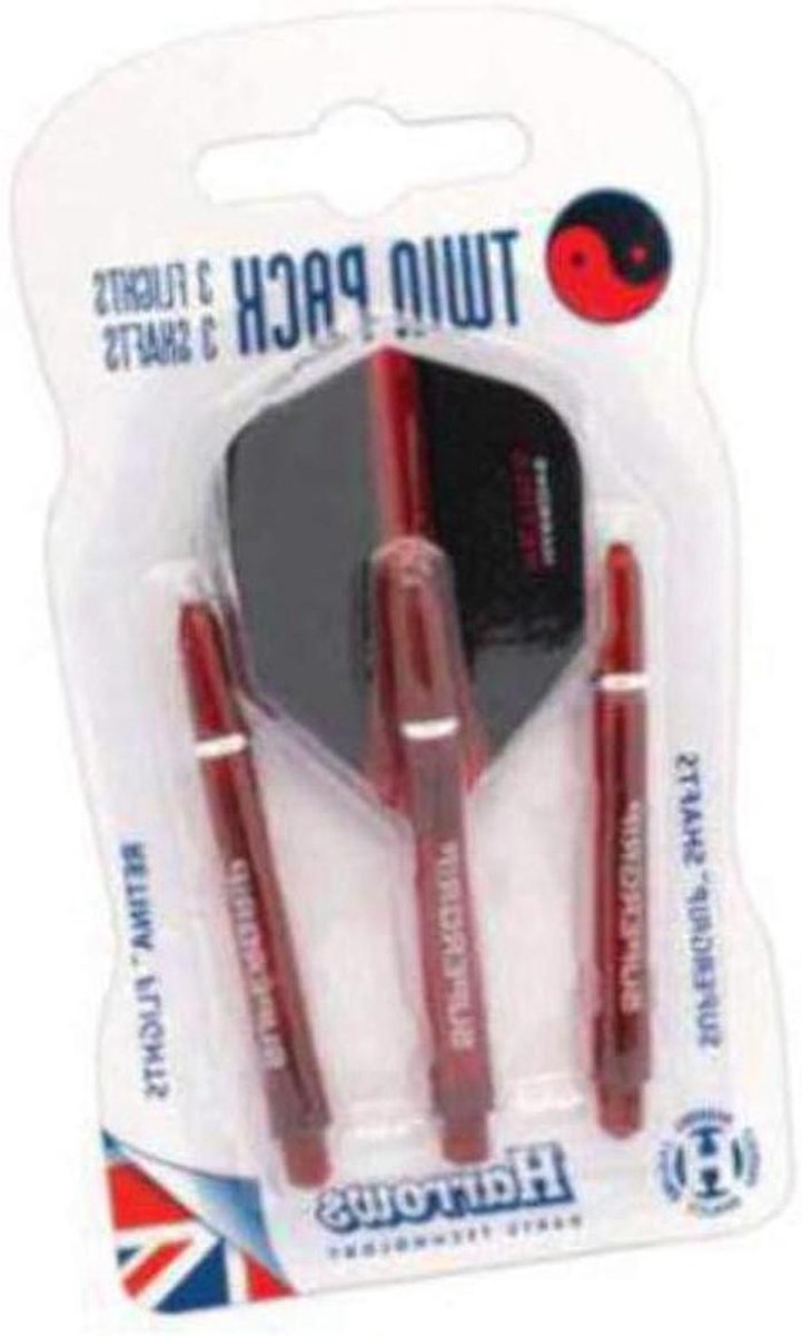 Dartpijlen Vinnen - Vliegjes Set - Darts Spelen - Supergrip Stangen - 3 Stuks - Rood