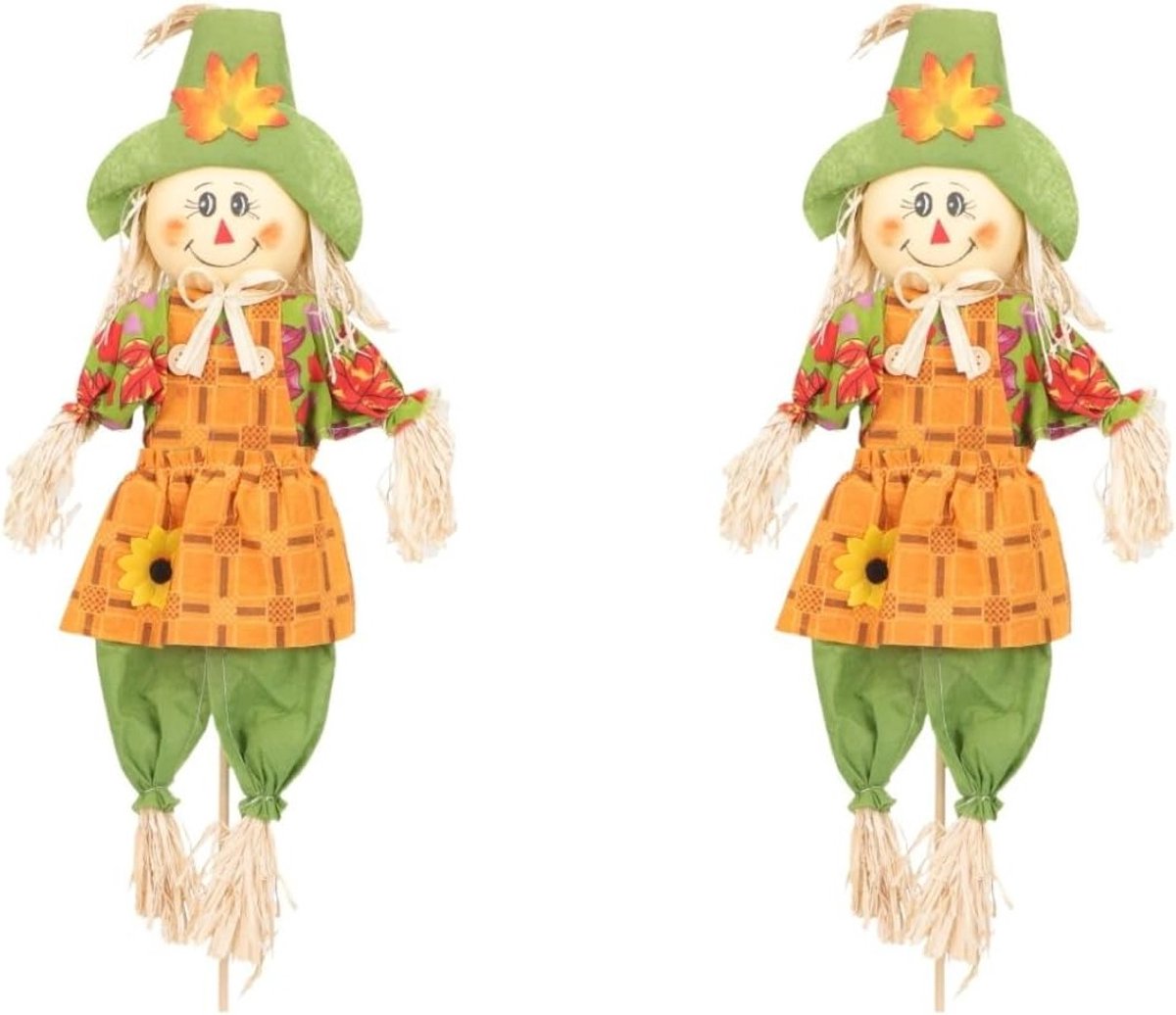 2 Stuks Meisjes Ornamenten - Betoverende Ambachten, Figuren, Gelukkige Pop, Tuin Decoratie, Halloween Versiering, Speelgoed, Beeldjes