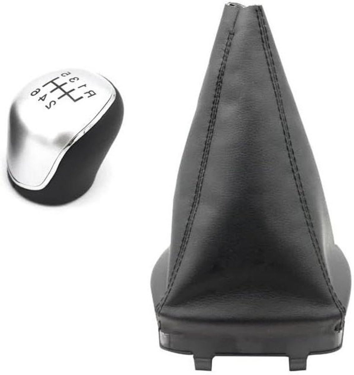 Schakelpookknop - Handbal Pook - Auto Interieur - Ergonomisch Design - 6 Versnellingen - Zilver