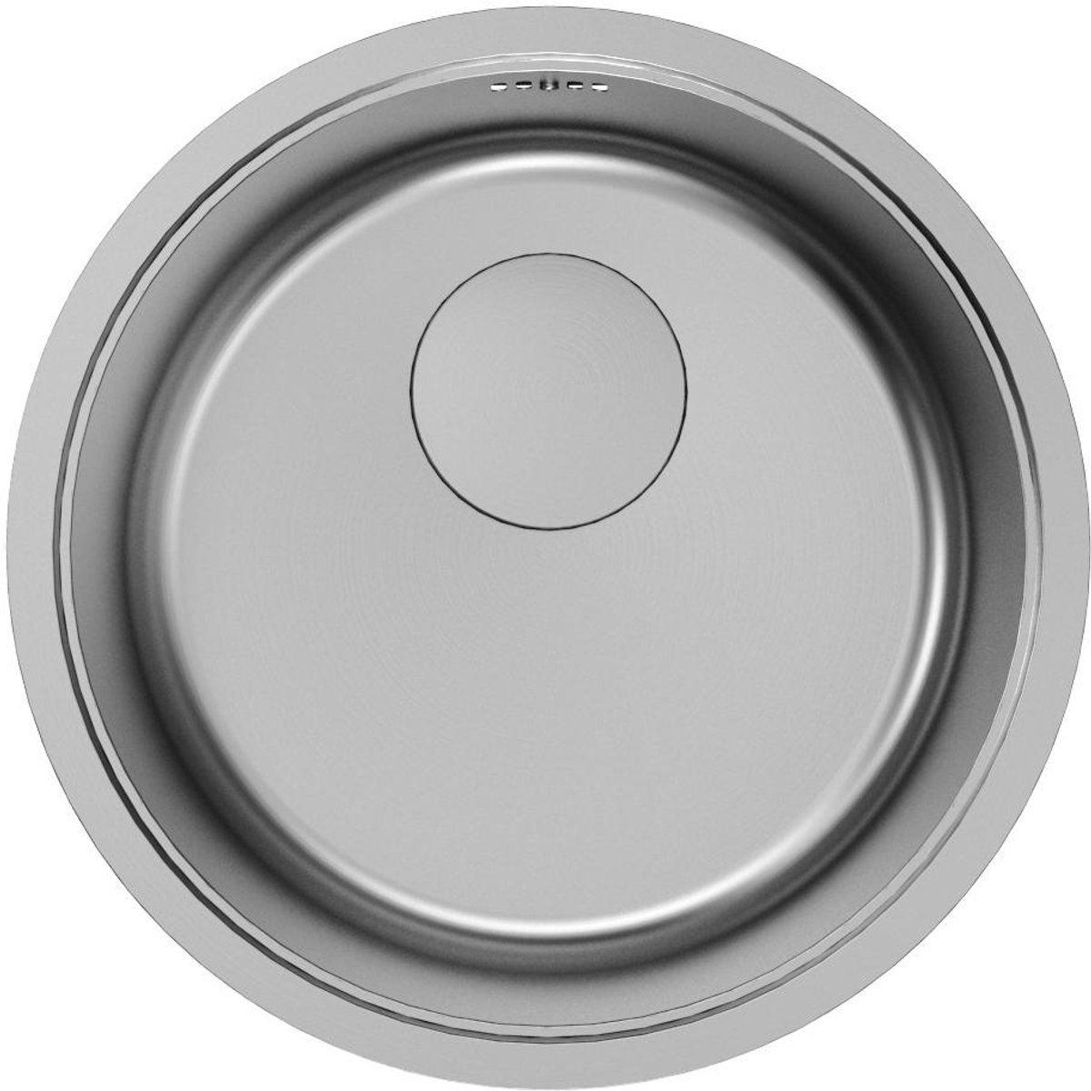 Pure.Sink Rondo RVS Ronde Spoelbak vlakinbouw, onderbouw en opbouw 38 cm PRN38-02