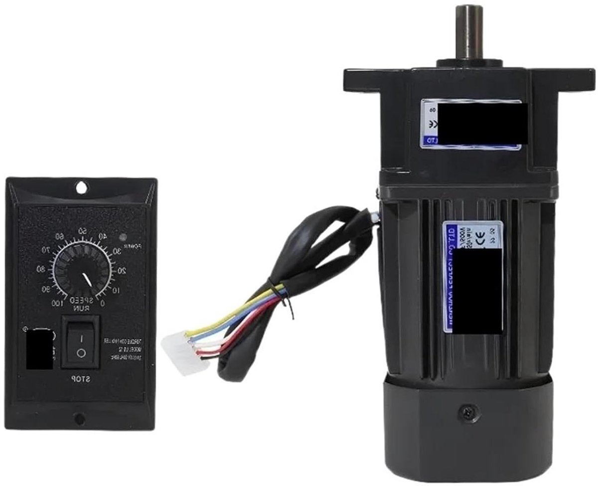 Asynchrone Motor - Wisselstroom Motor - Mechanische Aandrijving - Met Snelheidsregelaar - 90 Watt - Zilver