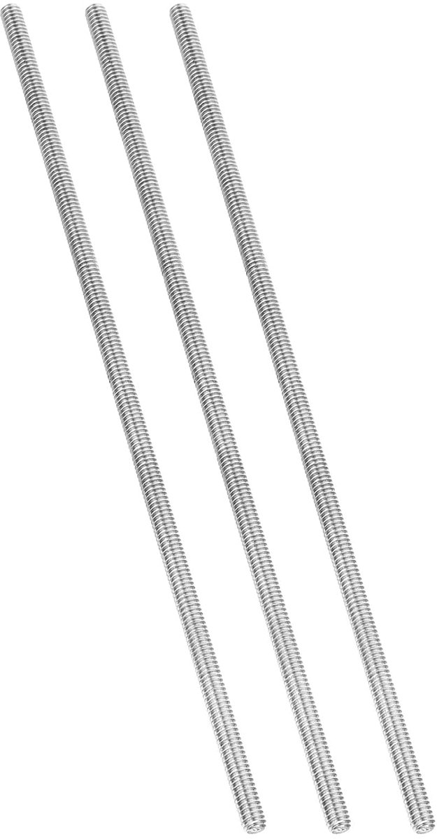 1/4"-20 UNC Integral Threaded Rod - Rvs - 304 - 3 Stuks - 25cm Lange Draad - Rechtsdraaiend - Geschikt voor Ankerbouten - U-bouten
