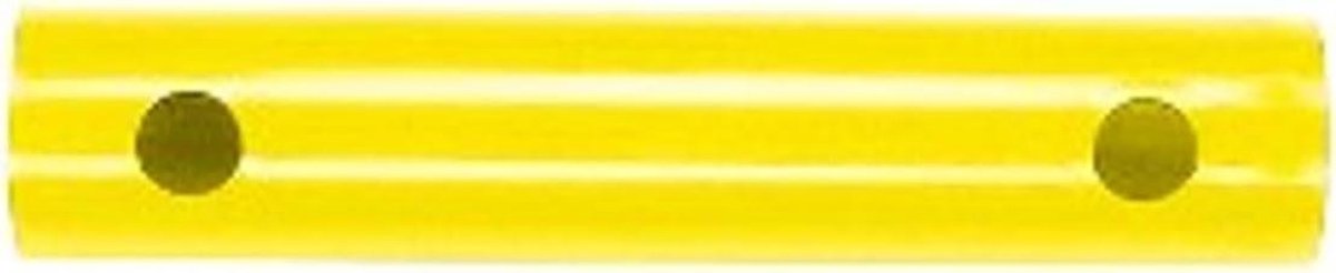 Knikkerbaan slang - Bouwaccessoire uitbreiding - Creatief bouwen - Onderling combineerbaar - 25 cm - Geel