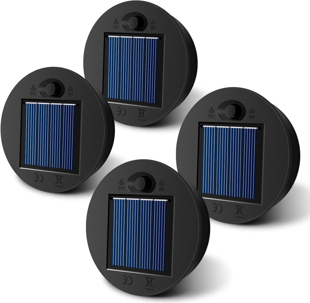 Reserve Zonnepaneel - Lamp Onderdeel - Tuinverlichting Repareren - IP65 Waterdicht - 4 Stuks 7 cm - Warm Wit