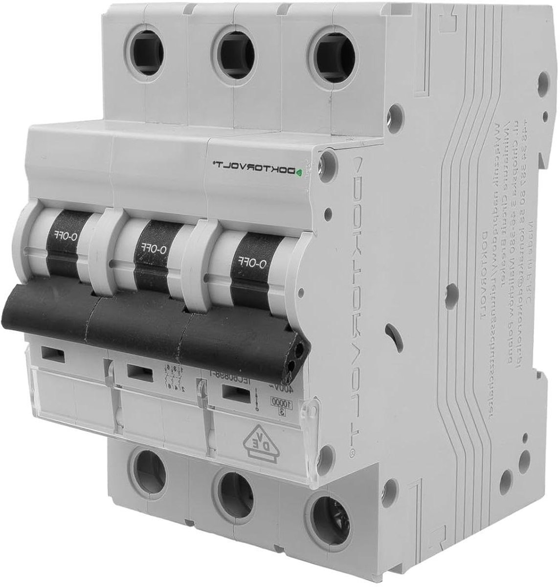Stroomonderbreker LS schakelaar - Automische zekering - Elektrische installatie beschermen - Type C voor hoge inschakelstromen - 3P 16A 10kA