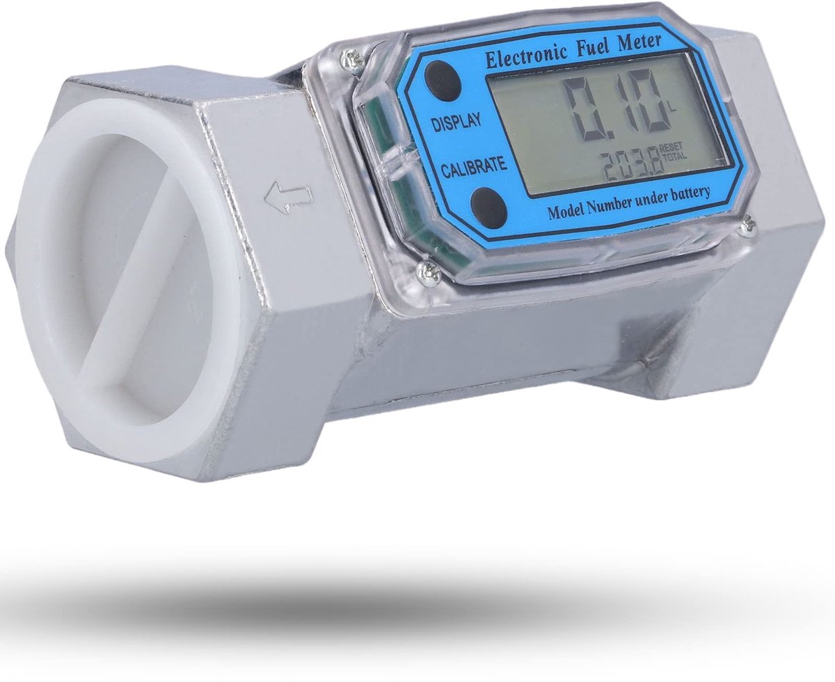 Store_7 - Turbinestroommeter - Digitale Stroommeter - Hoge Nauwkeurigheid - 2 Inch - Brandstofmeter - Geschikt voor Kerosine, Benzine - Elektronisc...