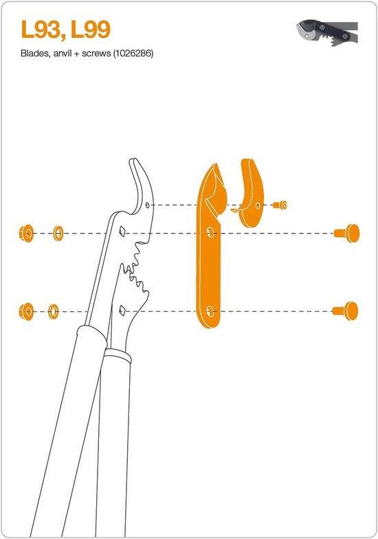 Blad, aambeeld en schroef L109, LX99, L93, L99 - 1026286 van Bahco — afbeelding 4