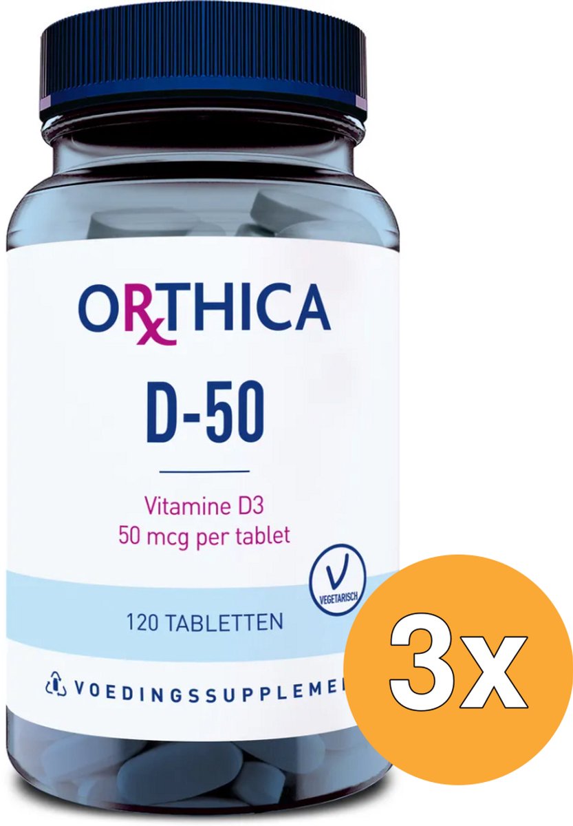 3x Orthica Vitamine D-50 (120 tabletten)
