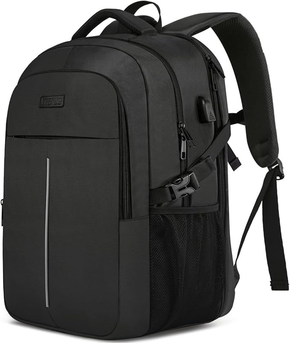 Rugzak voor laptop tot 17 inch met USB-aansluiting en meerdere vakken