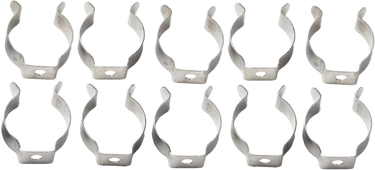 Veer Klemmen - Gereedschap Clips - Opruimen Werkplaats - Open Type Ontwerp - 10 Stuks - Zilver