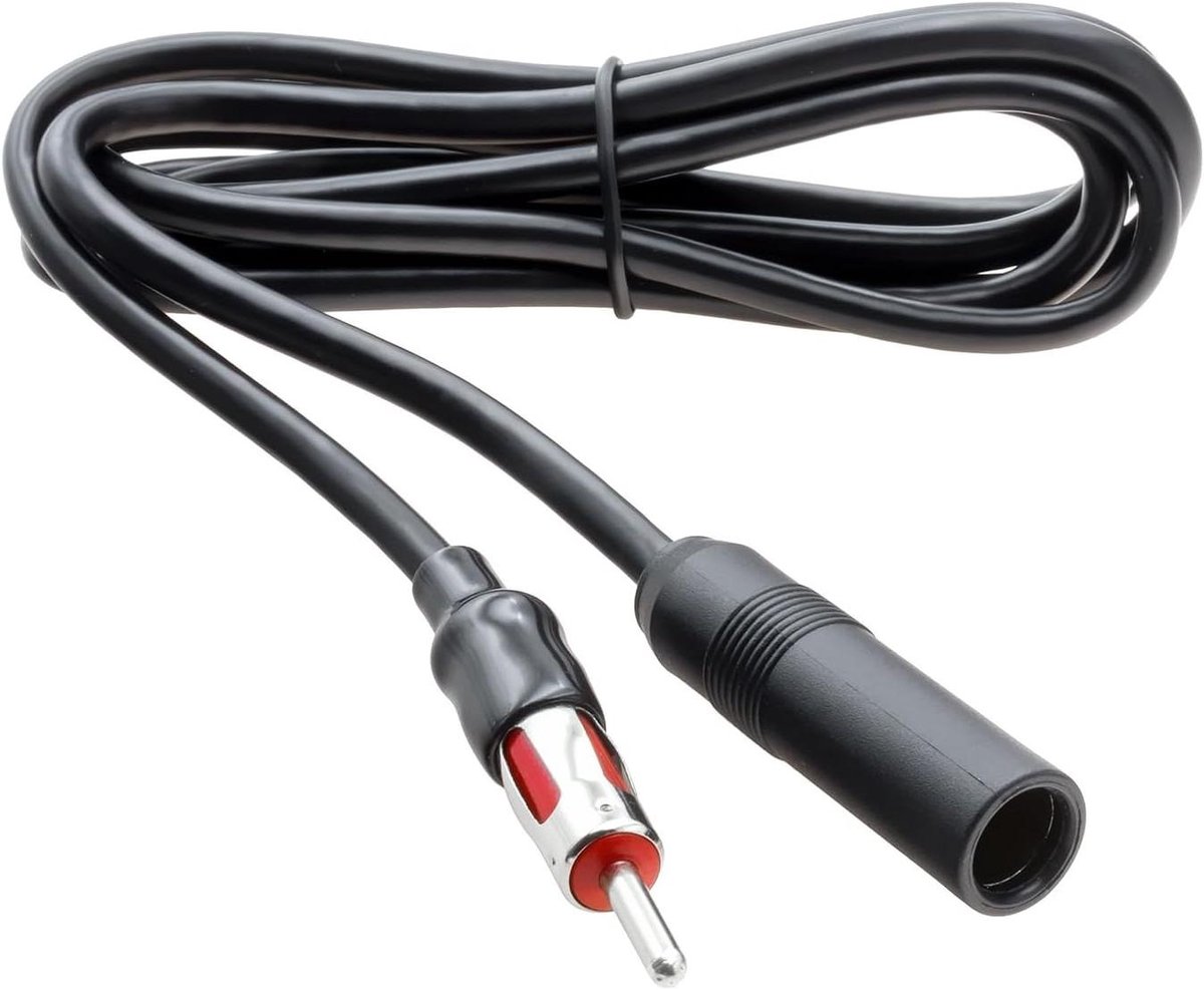 Antenne Verlenging - Radio Kabel - Auto Radio - Standaard DIN - 30 cm - Zwart