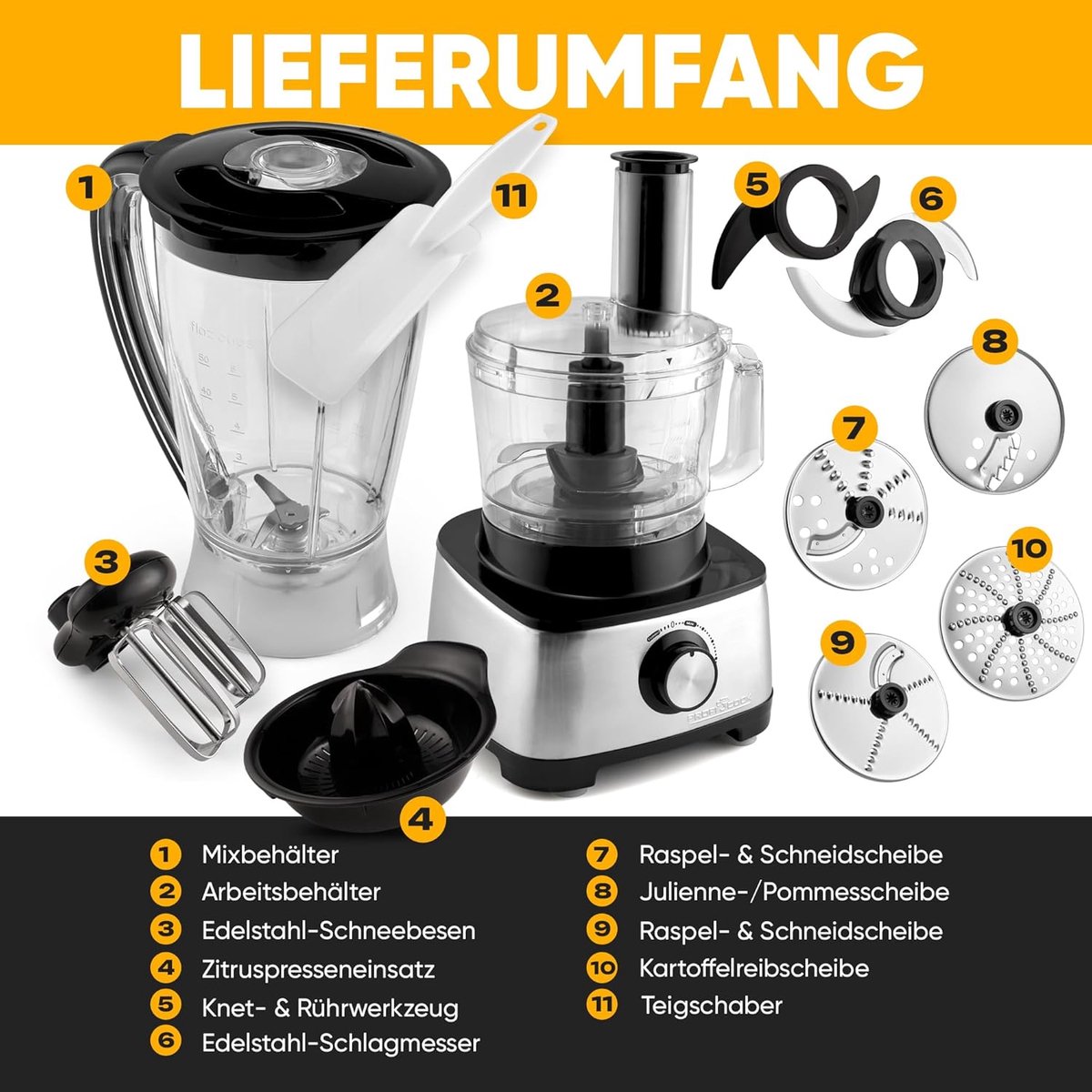 ProfiCook KM 1063 - Foodprocessor - Keukenmachine 3in1 thumbnail 5